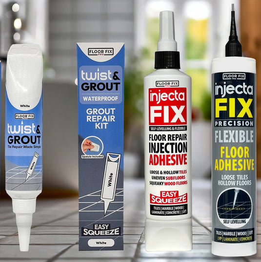  Floor-Fix Pro Product range for fixing loose tiles and hollow floors