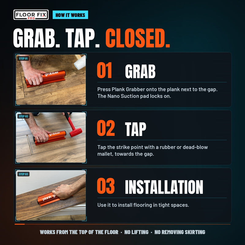 Laad de afbeelding in de Galerij-viewer, Plank Grabber™ kierendichter voor vloeren — inclusief reservezuignap
