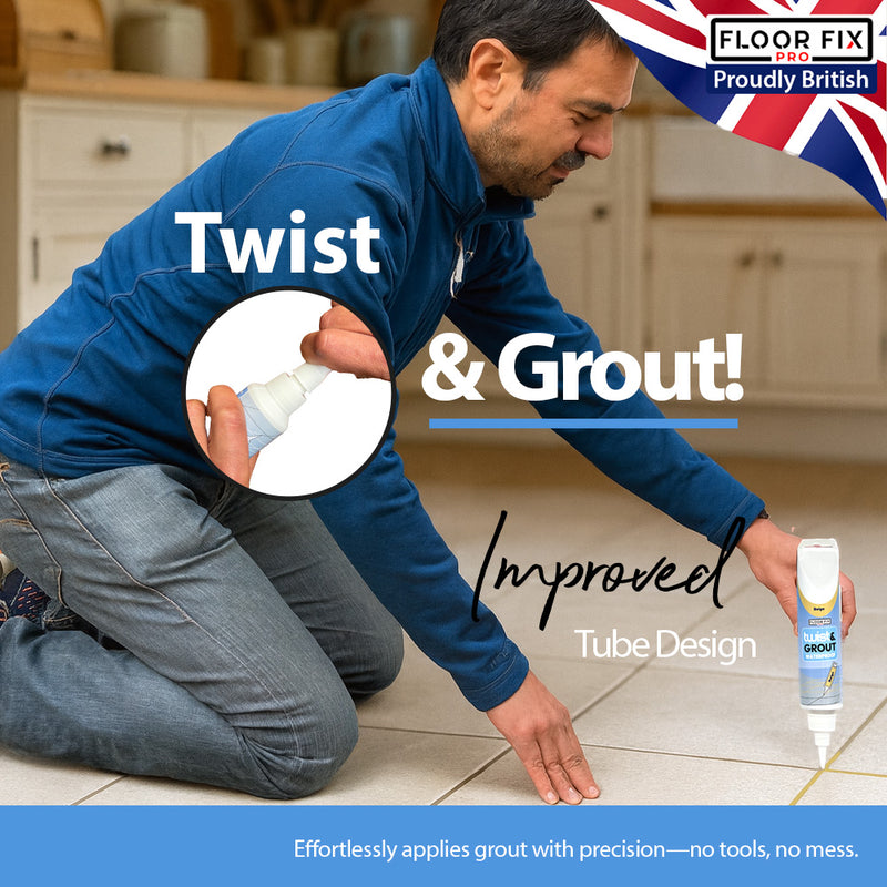 Laad de afbeelding in de Galerij-viewer, Twist &amp; Grout - Tile Grout Revive And Restore Kit - Floor Fix Pro Loose Tile &amp; Hollow Floor Adhesive

