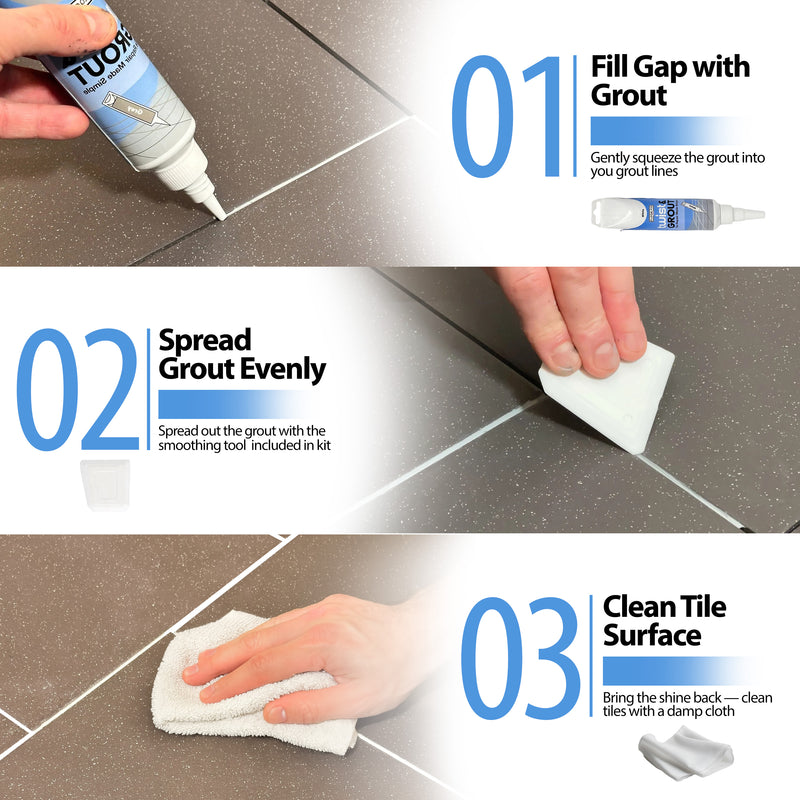 Laad de afbeelding in de Galerij-viewer, Twist &amp; Grout - Tile Grout Revive And Restore Kit - Floor Fix Pro Loose Tile &amp; Hollow Floor Adhesive
